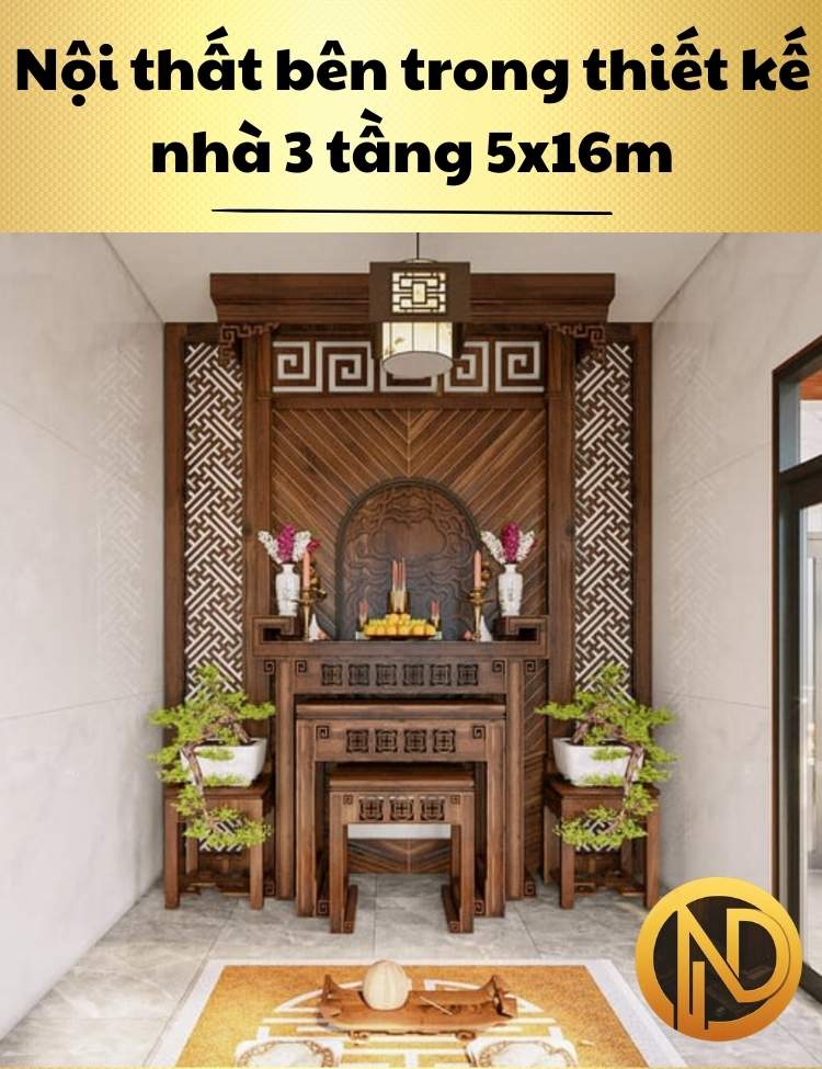 mẫu thiết kế nhà 3 tầng 5x16m