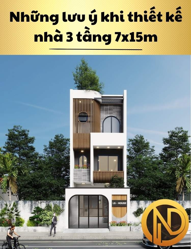 mẫu thiết kế nhà 3 tầng 7x15m