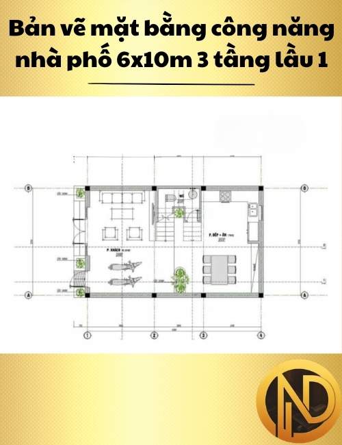 mẫu thiết kế nhà 6x10m 3 tầng