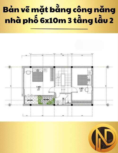 mẫu thiết kế nhà 6x10m 3 tầng