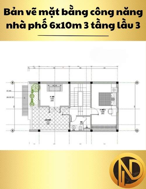 mẫu thiết kế nhà 6x10m 3 tầng