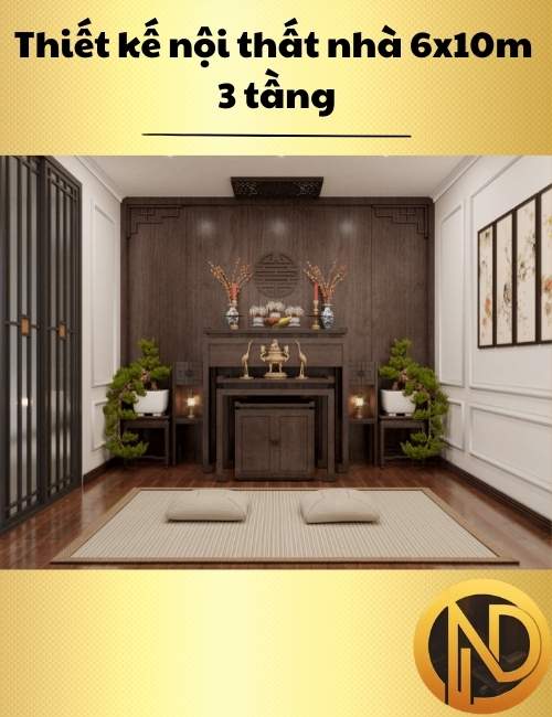 mẫu thiết kế nhà 6x10m 3 tầng