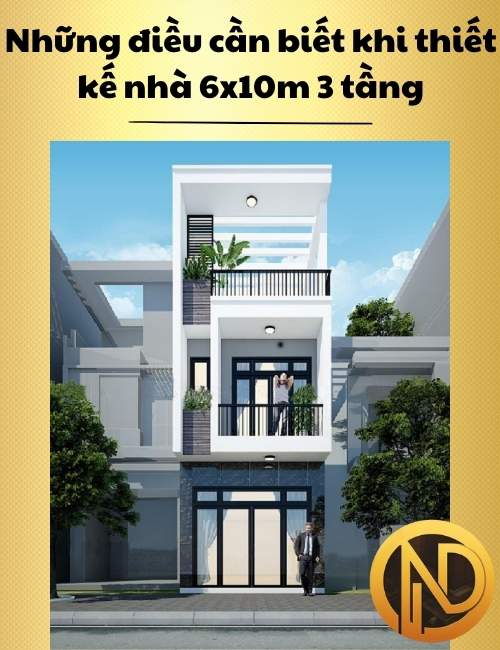 mẫu thiết kế nhà 6x10m 3 tầng