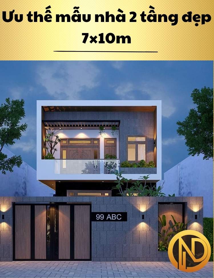 nhà 2 tầng 7x10m