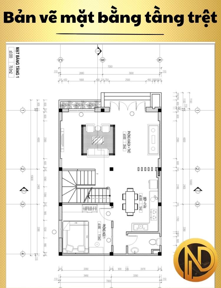 nhà 2 tầng 7x10m