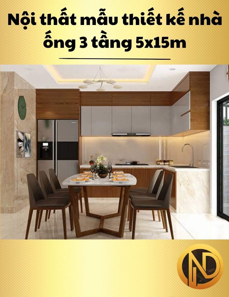 nhà phố 3 tầng 5x15m