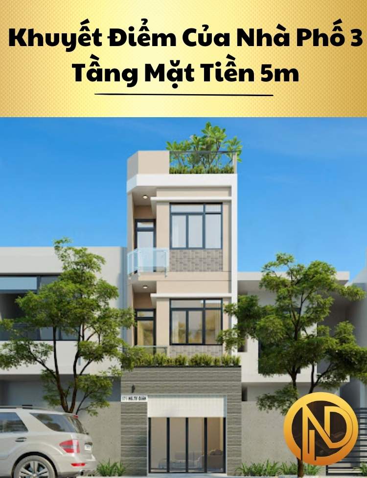 nhà phố 3 tầng mặt tiền 5m 