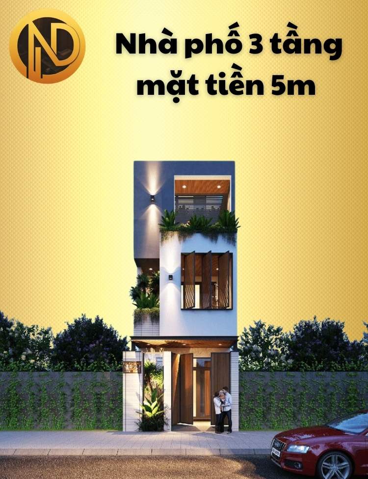 nhà phố 3 tầng mặt tiền 5m