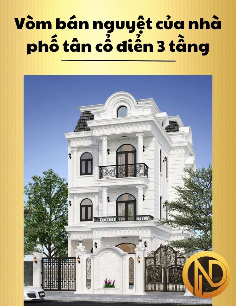 nhà phố tân cổ điển 3 tầng