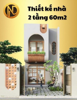 thiết kế nhà 2 tầng 60m2