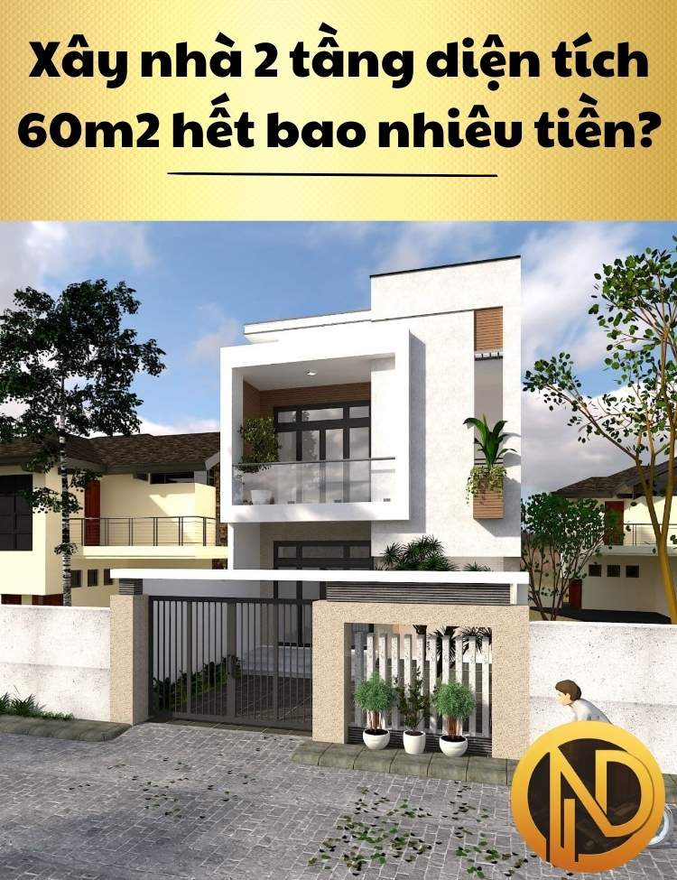 thiết kế nhà 2 tầng 60m2