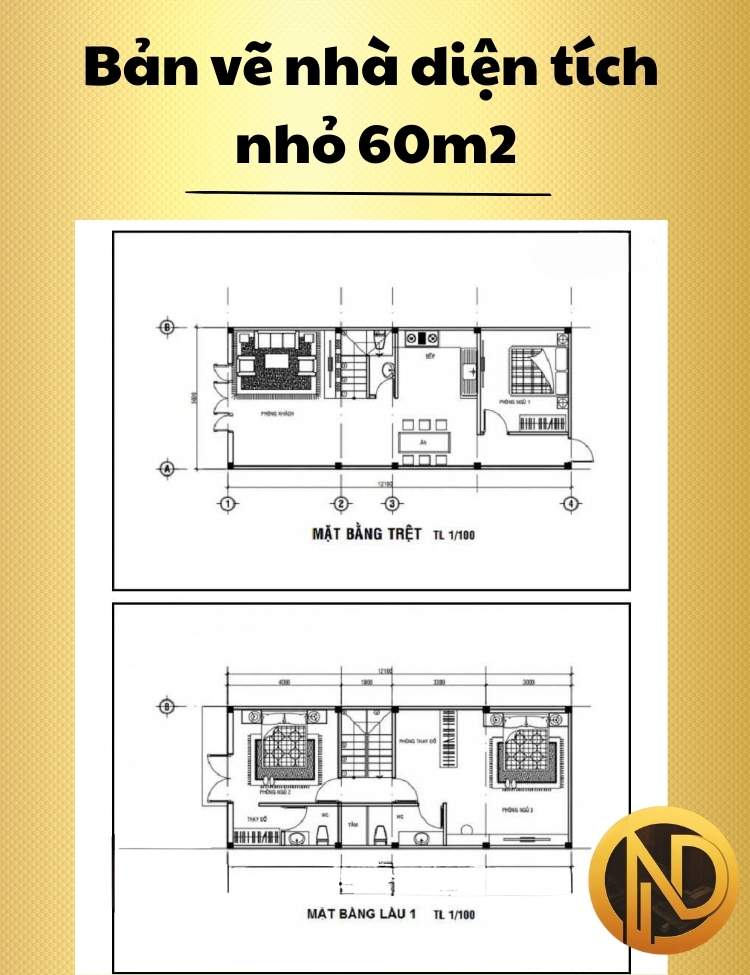 Thiết kế nhà diện tích nhỏ 60m2