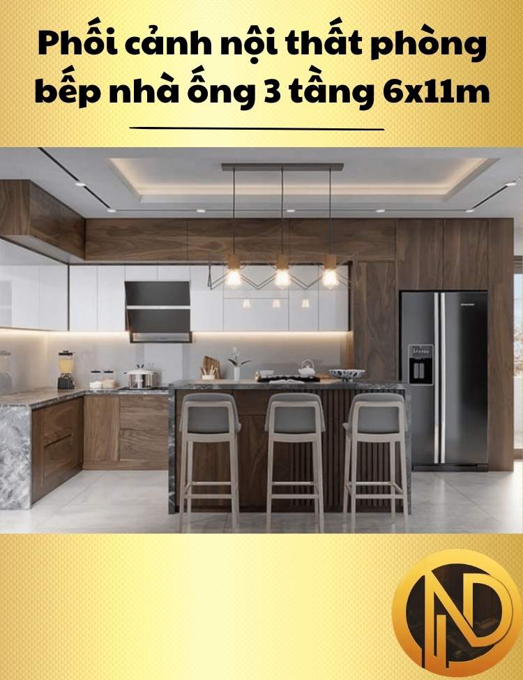 thiết kế nhà 3 tầng 6x11m