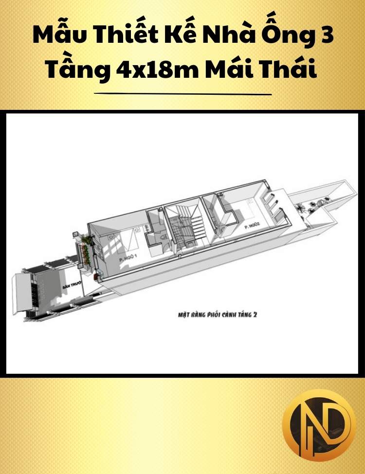 Mẫu Thiết Kế Nhà Ống 3 Tầng 4x18m Mái Thái Trang Nhã