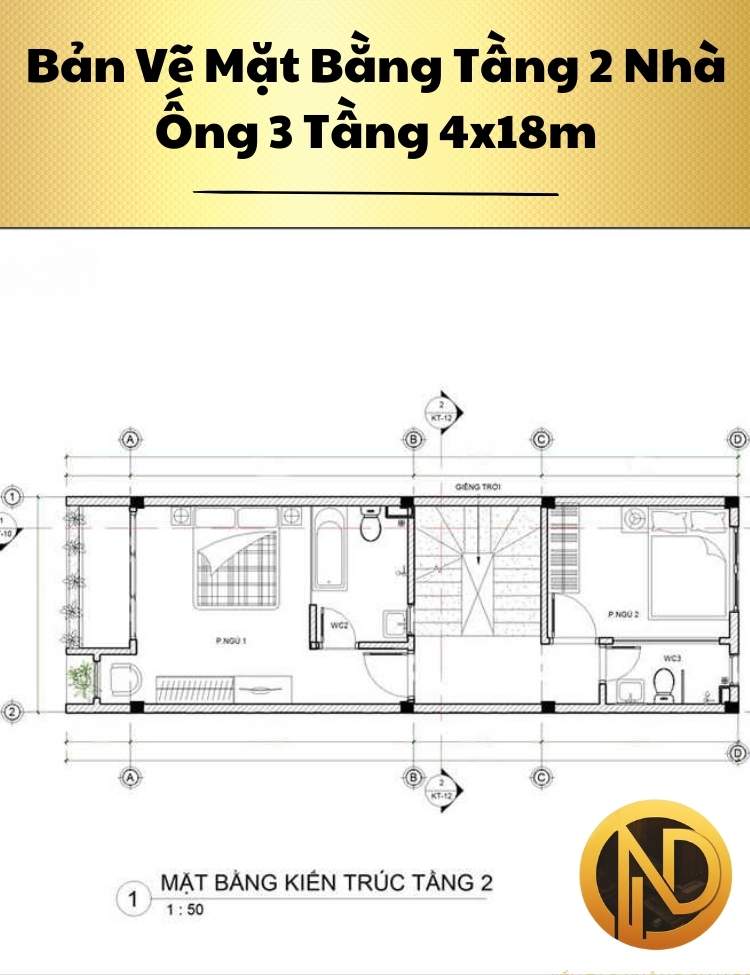 thiết kế nhà ống 3 tầng 4x18m