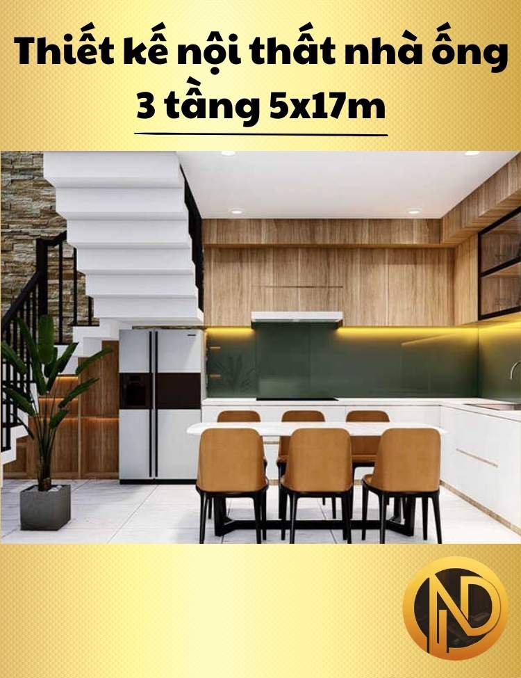 thiết kế nhà ống 3 tầng 5x17m