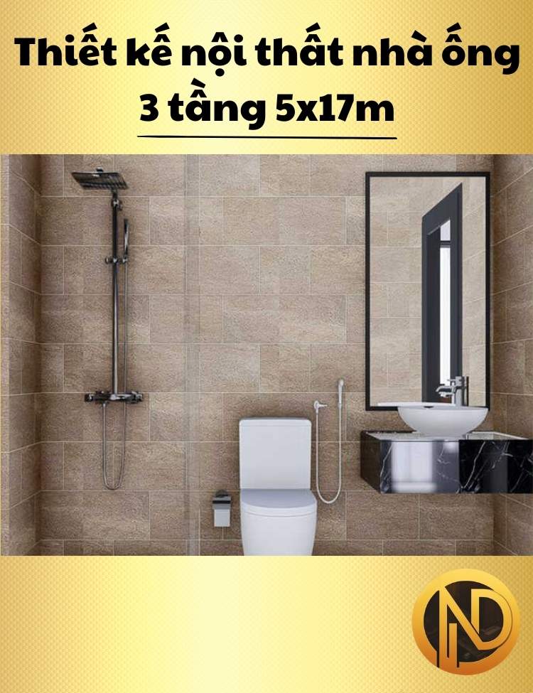 thiết kế nhà ống 3 tầng 5x17m