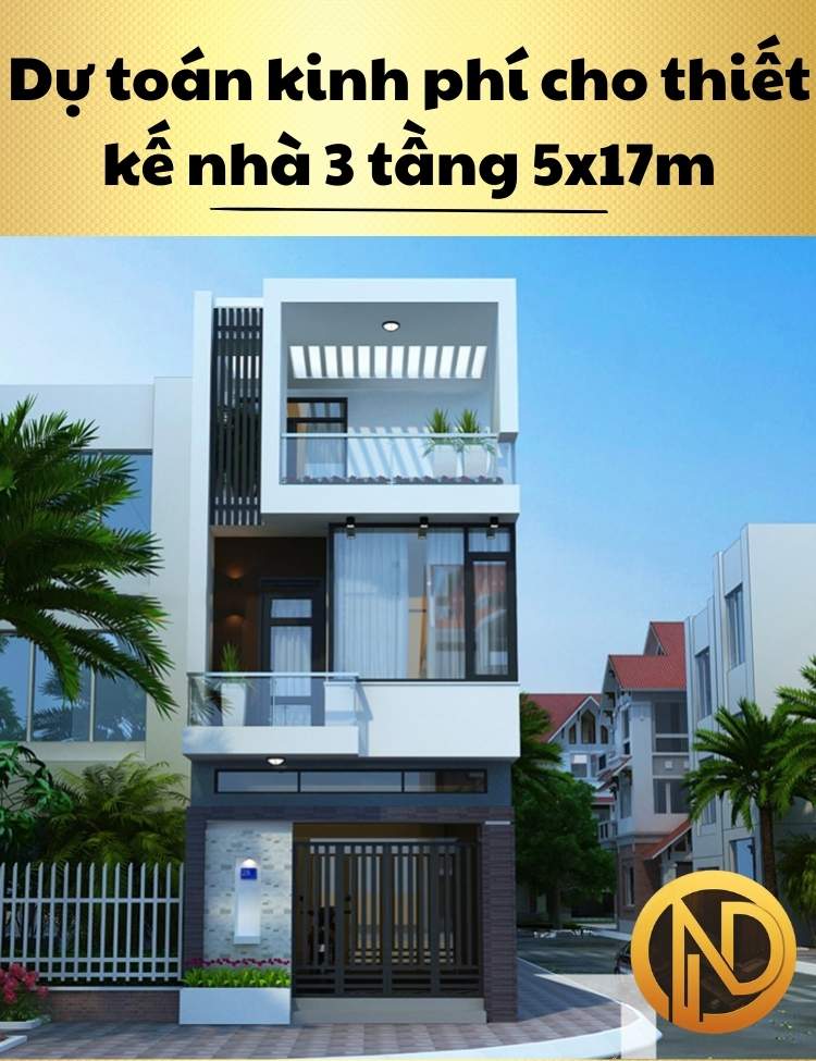 thiết kế nhà ống 3 tầng 5x17m