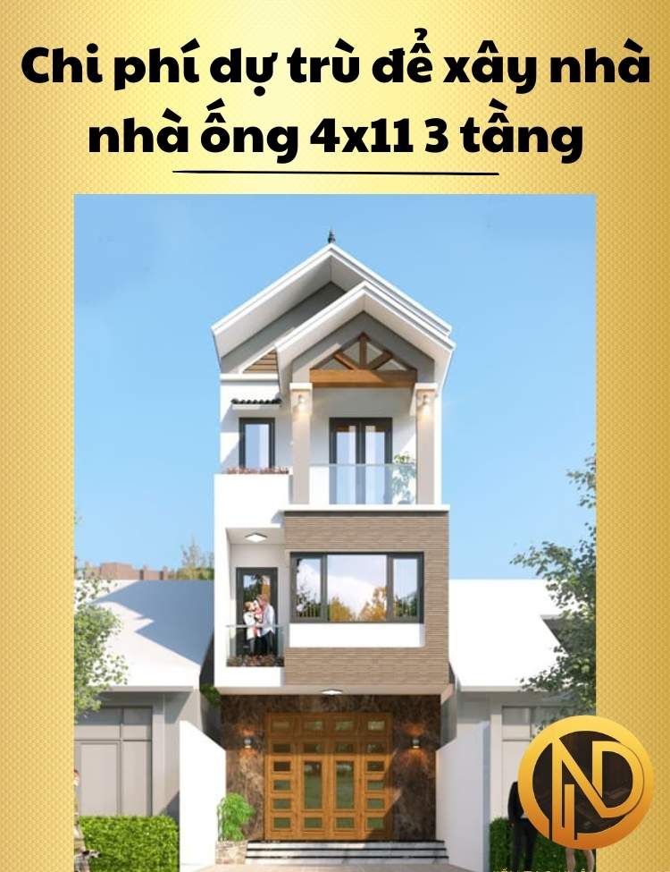 thiết kế nhà ống 4x11 3 tầng