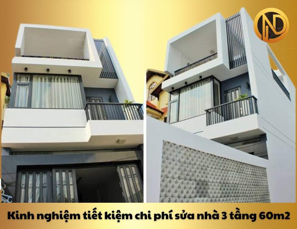 chi phí sửa nhà 3 tầng 60m2