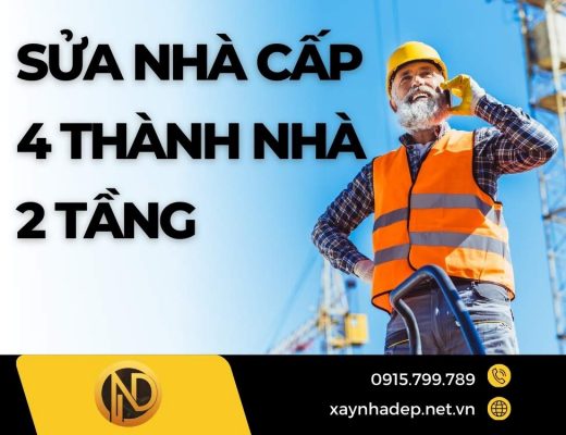 sửa nhà cấp 4 thành nhà 2 tầng