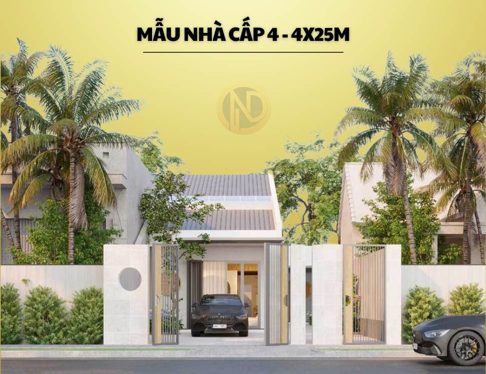 Mẫu nhà cấp 4 - 4x25m