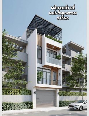 nhà ống 4x25m 3 tầng