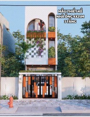 nhà ống 4x25m 3 tầng