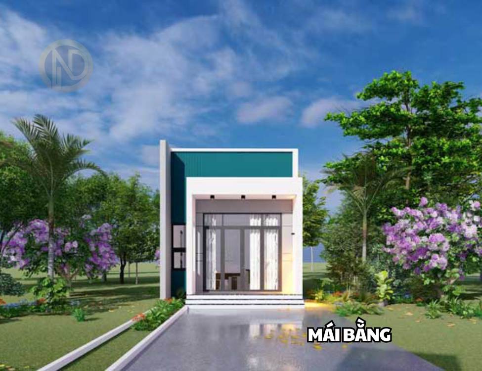 nhà cấp 4 4x8m mái bằng