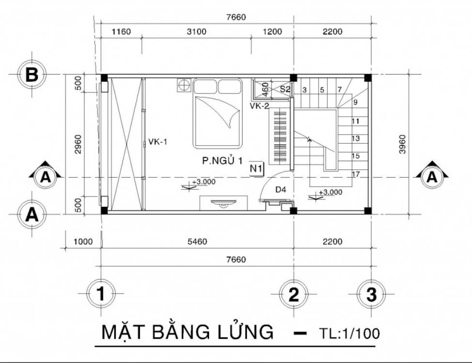 thiết kế nội thất nhà 4x8m