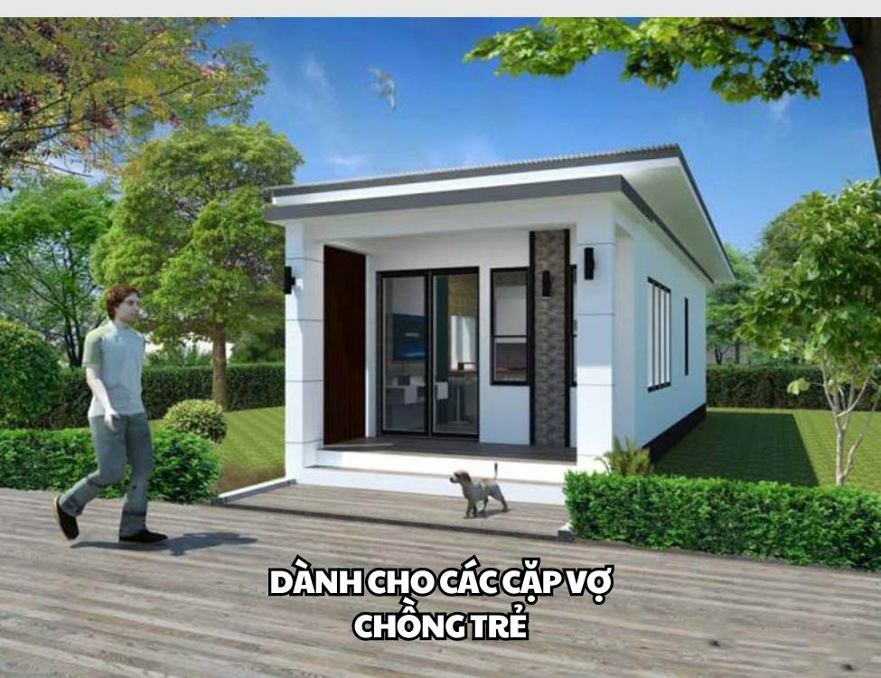 Thiết kế nhà 4x8m 1 tầng