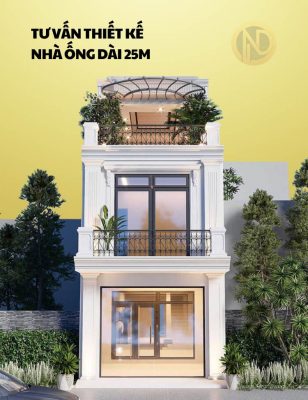 thiết kế nhà ống dài 25m