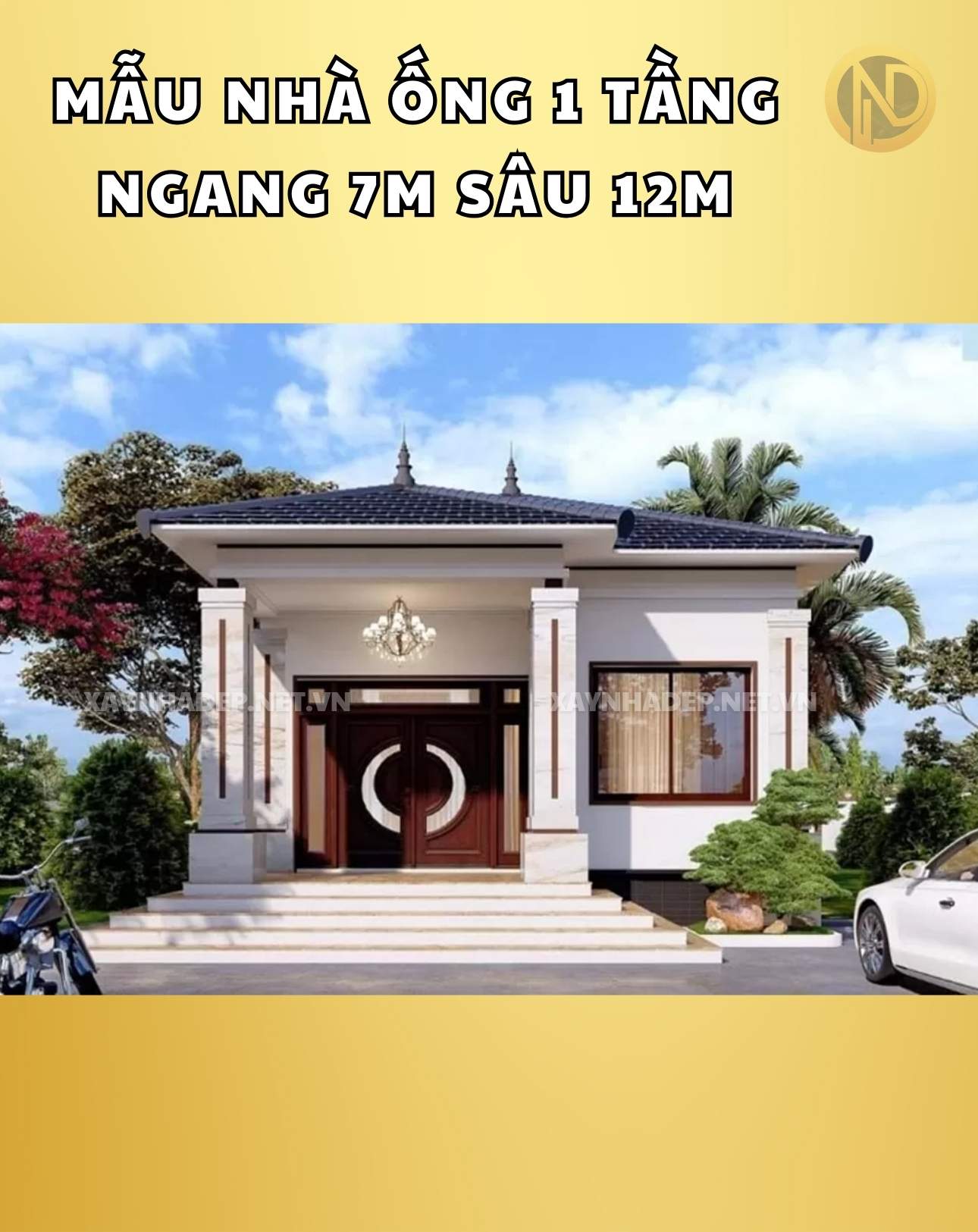 mẫu nhà 7x12m 1 tầng