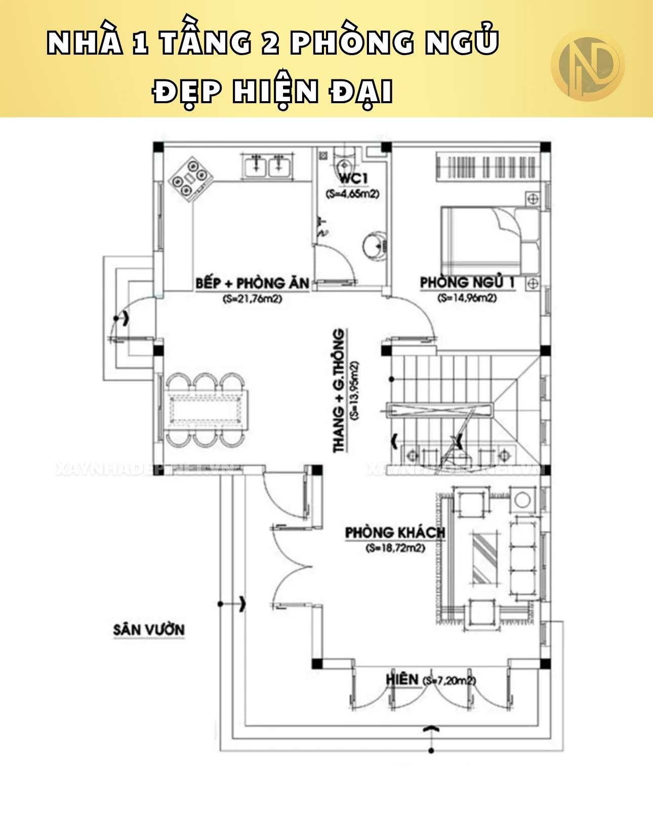 mẫu nhà 7x12m 1 tầng