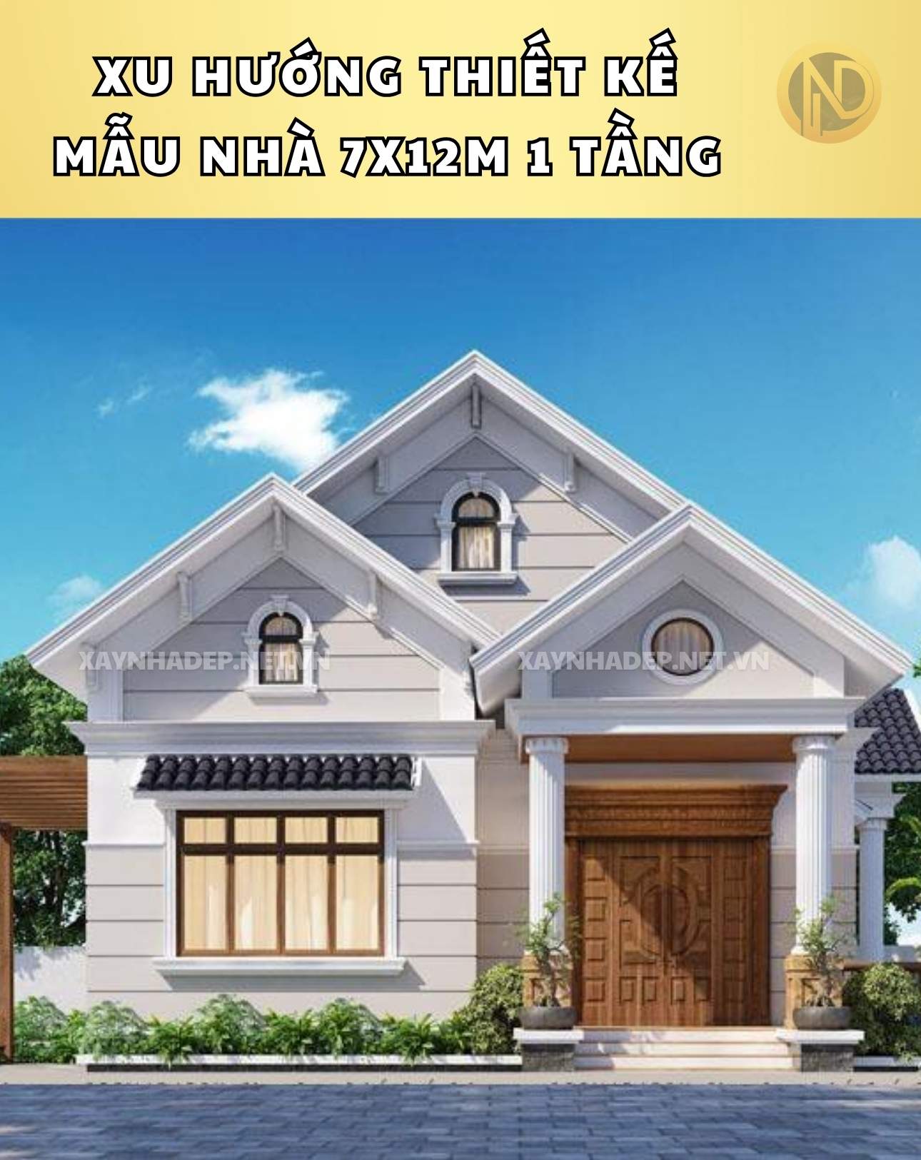 mẫu nhà 7x12m 1 tầng