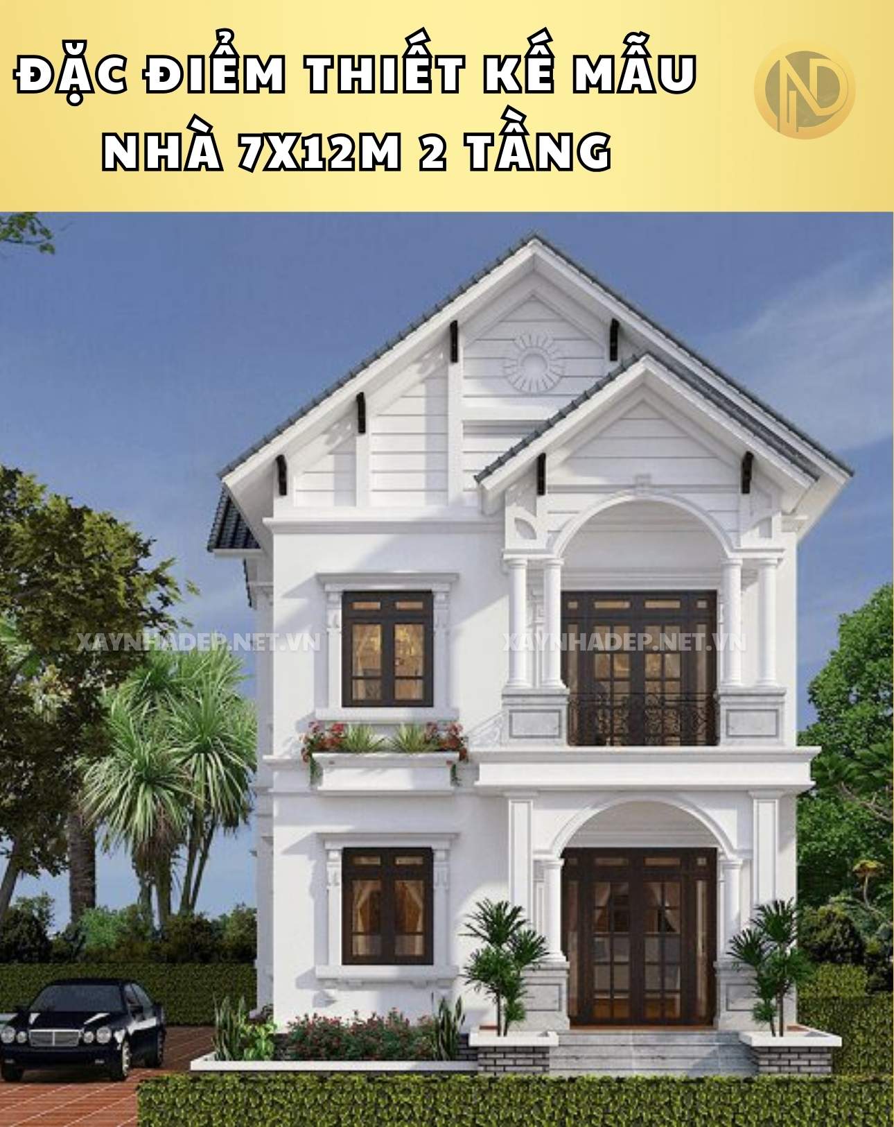 mẫu nhà 7x12m 2 tầng