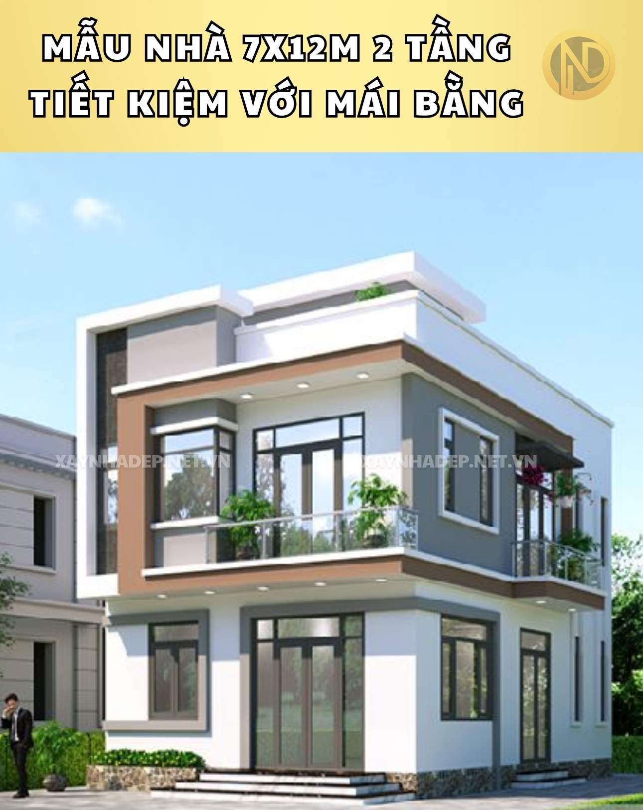 mẫu nhà 7x12m 2 tầng