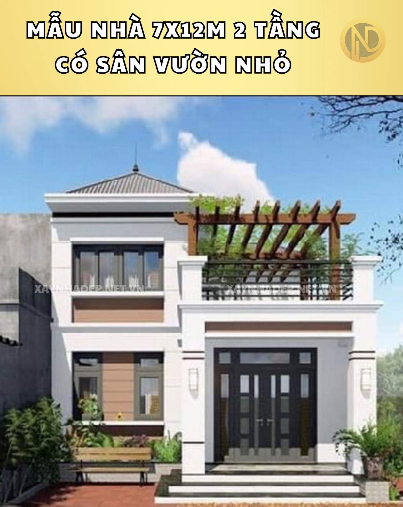 mẫu nhà 7x12m 2 tầng