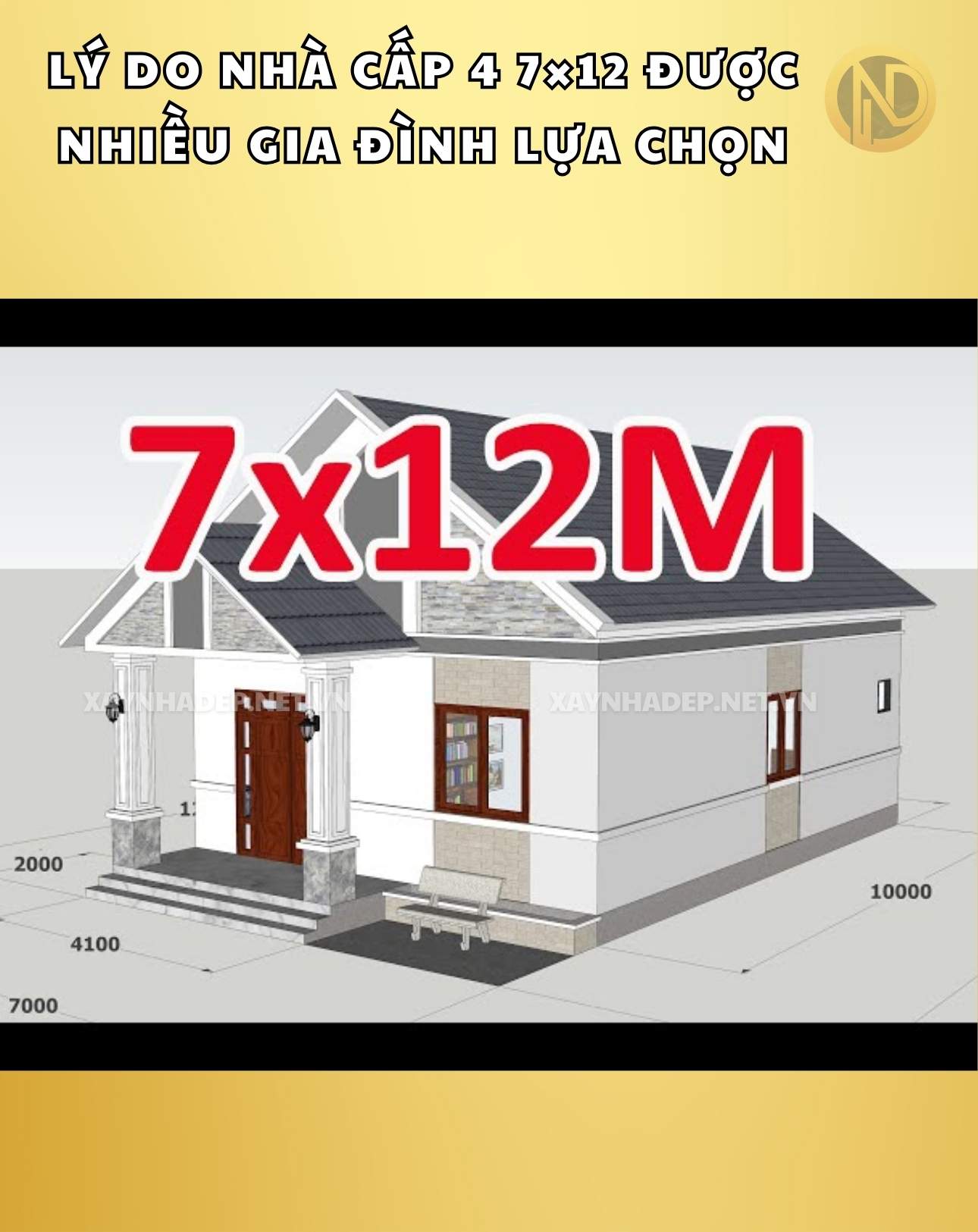 mẫu nhà cấp 4 7x12