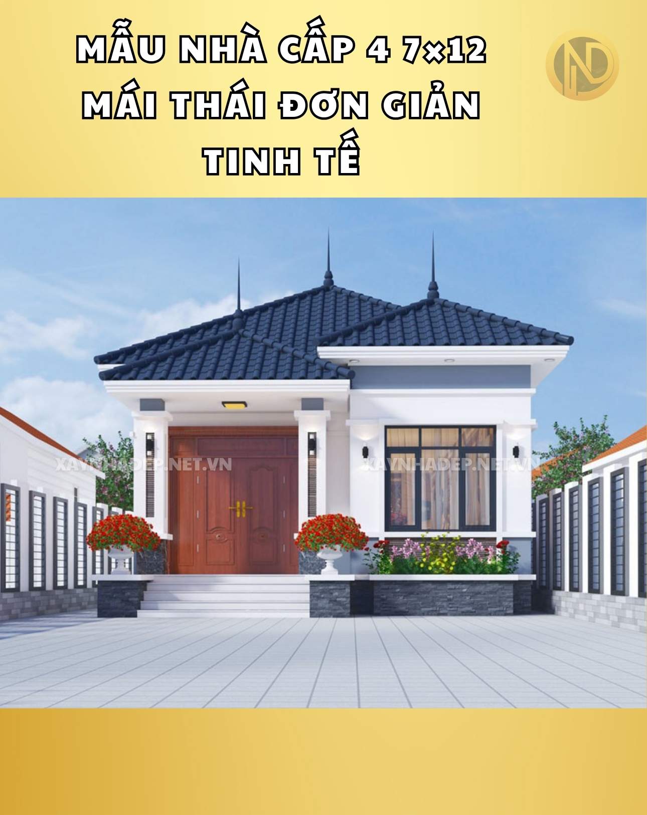 mẫu nhà cấp 4 7x12