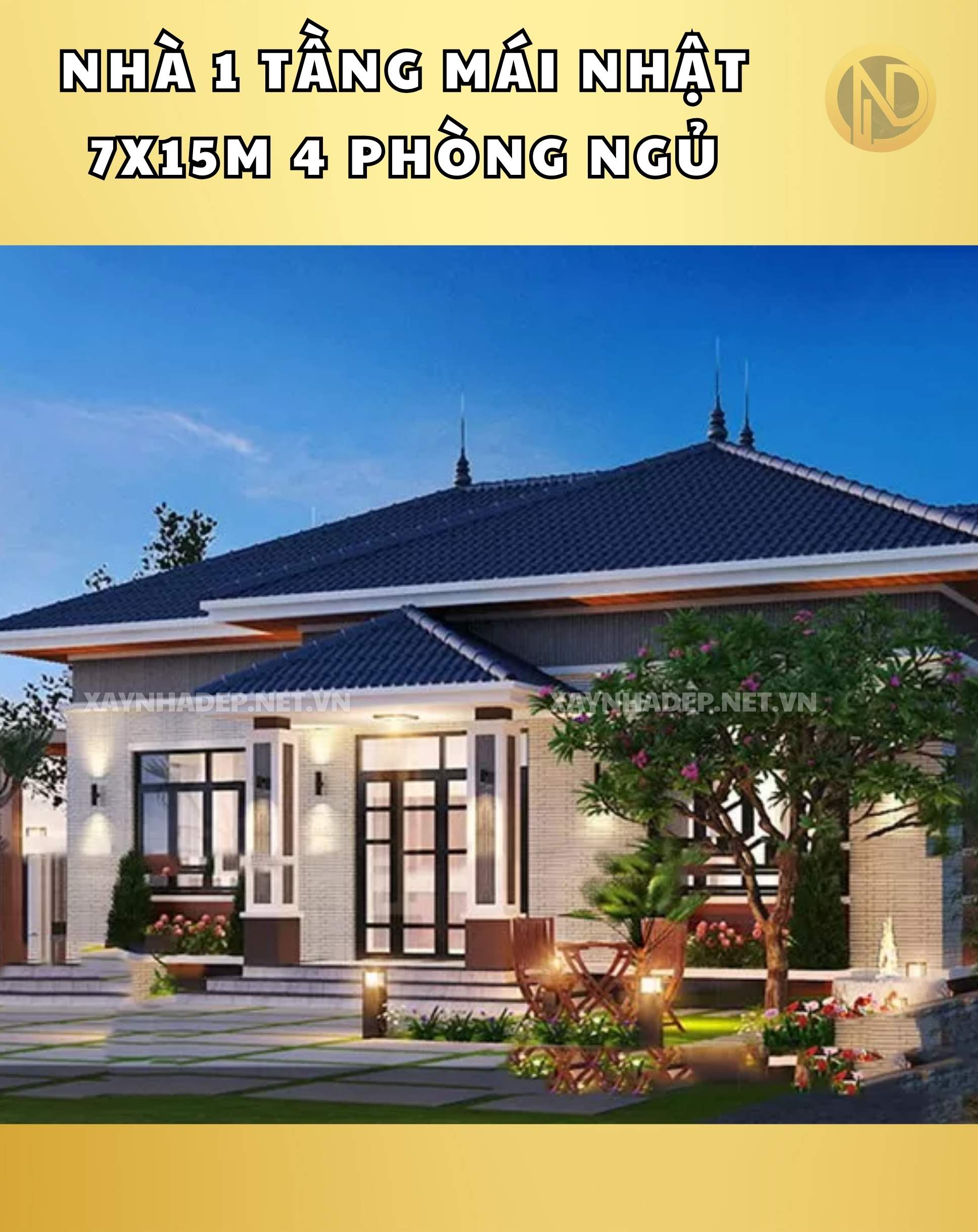 mẫu nhà đẹp 7x15m