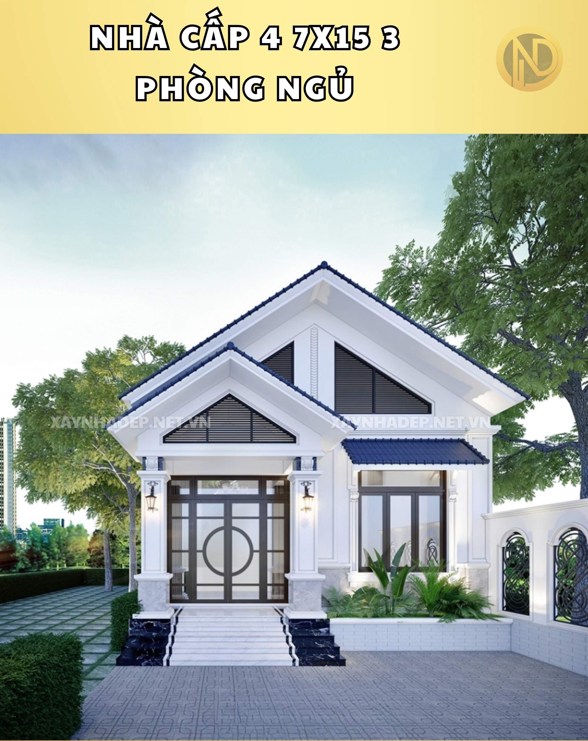 mẫu nhà đẹp 7x15m