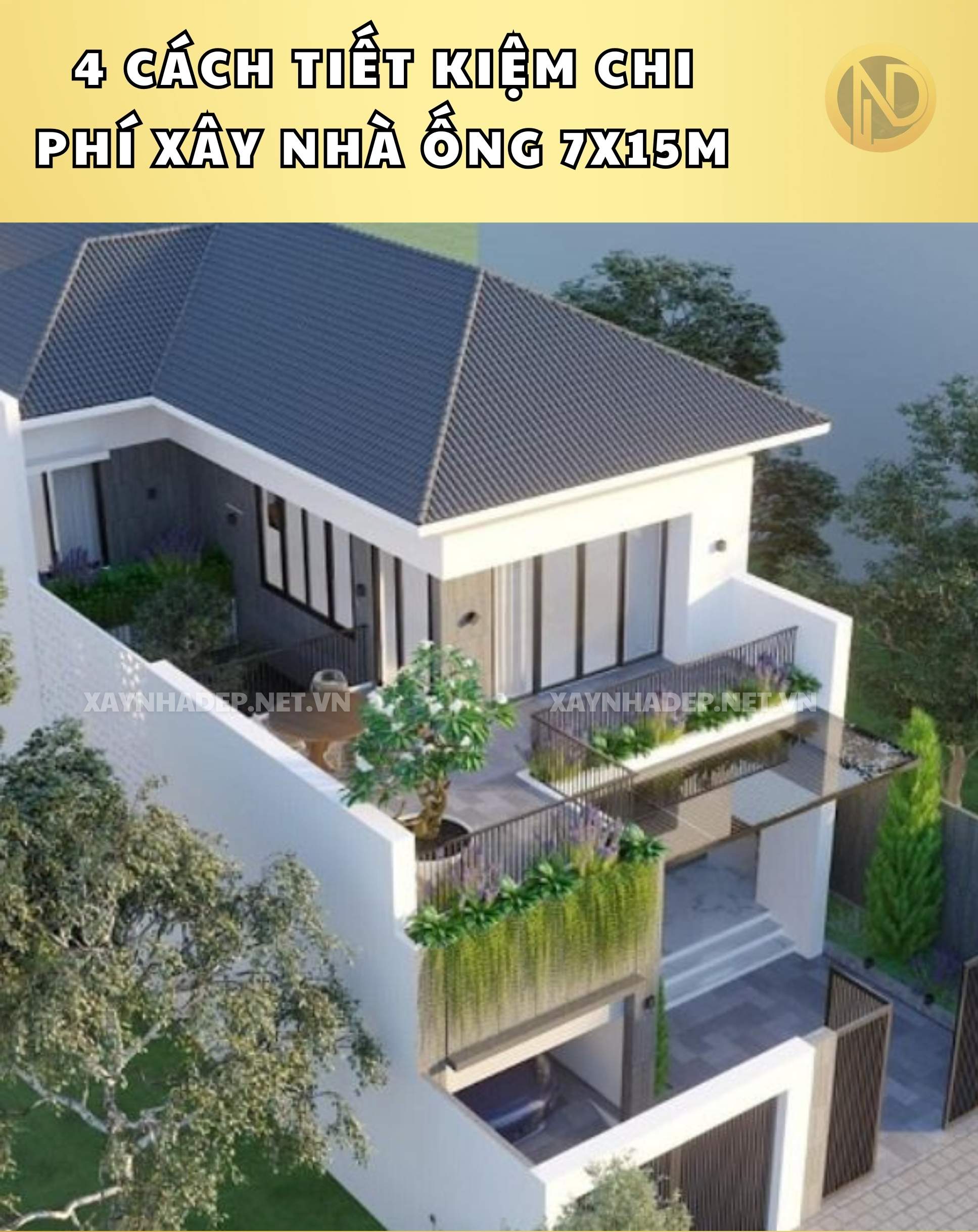 mẫu nhà ống 7x15m