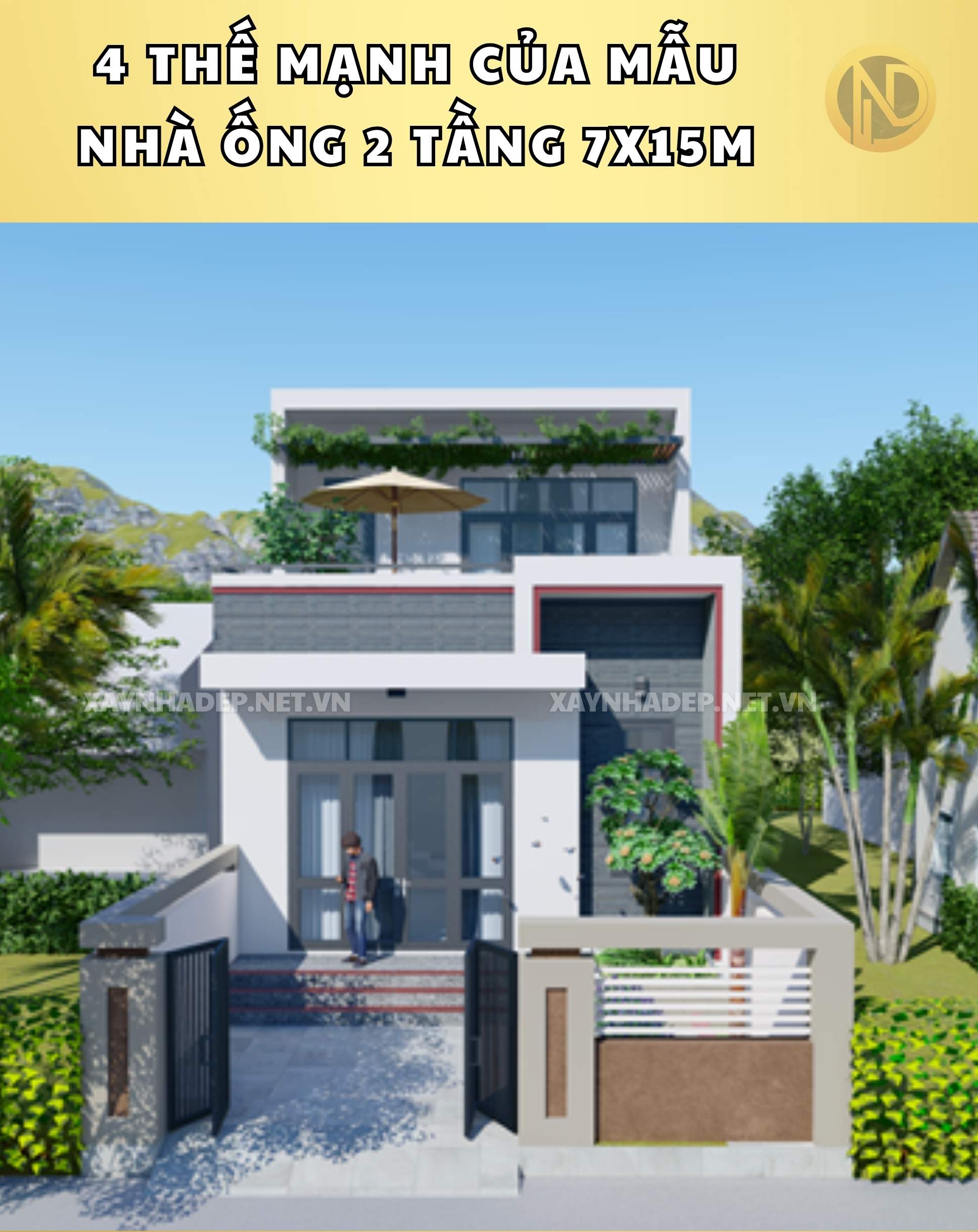 mẫu nhà ống 7x15m