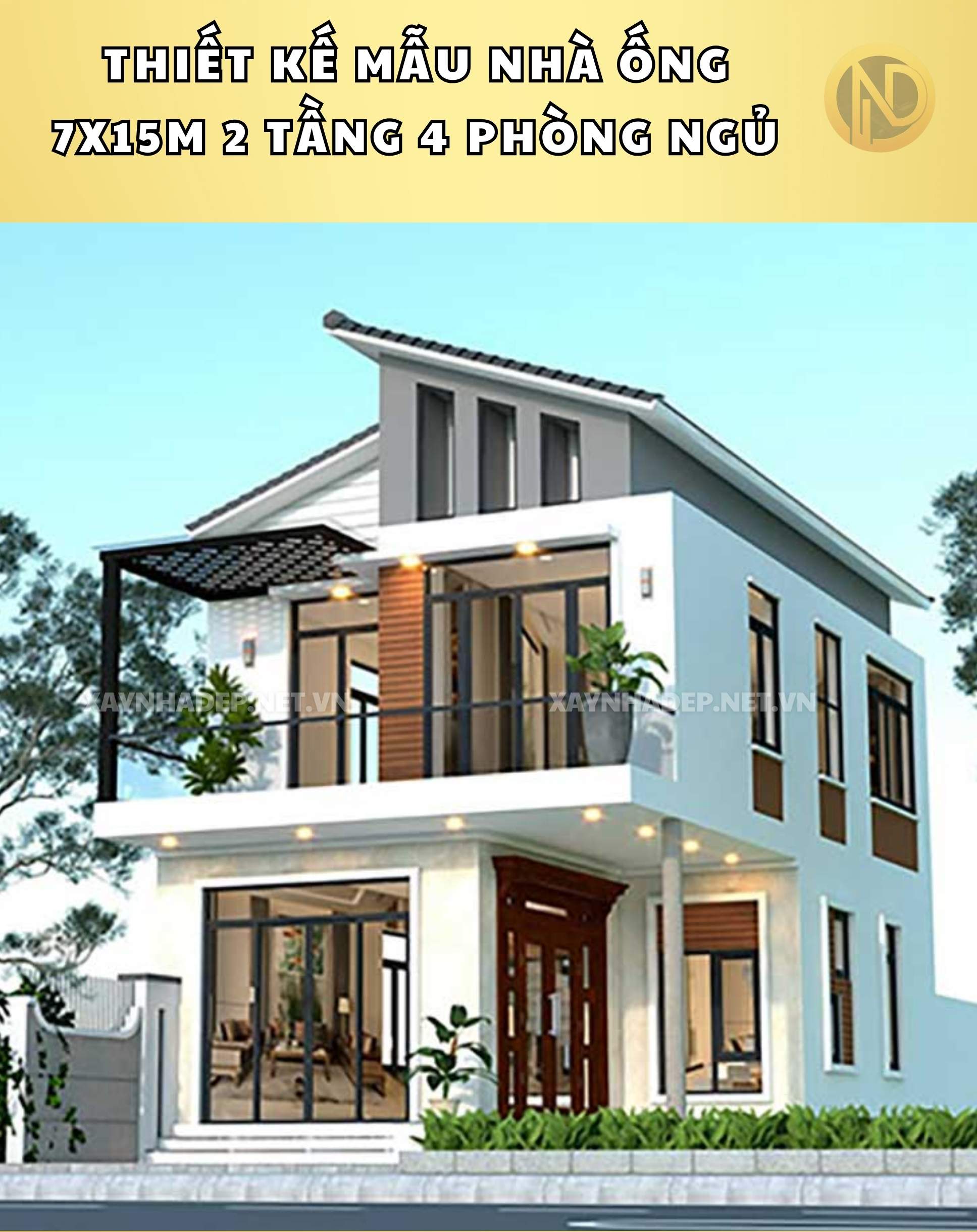 mẫu nhà ống 7x15m