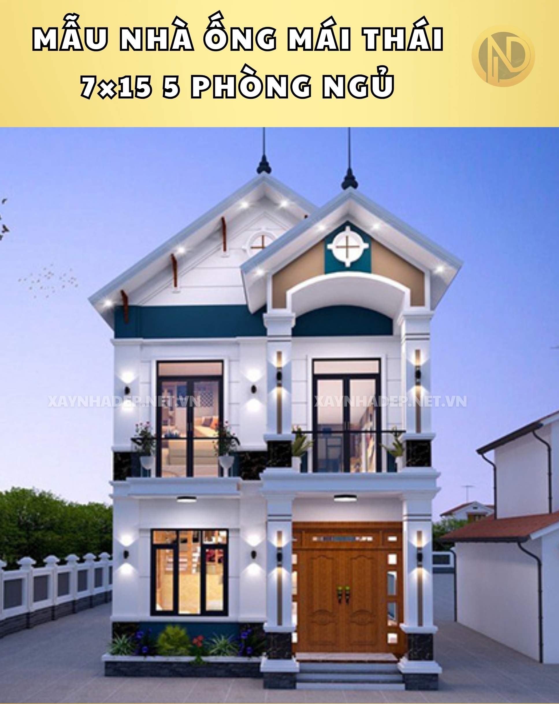 mẫu nhà ống 7x15m