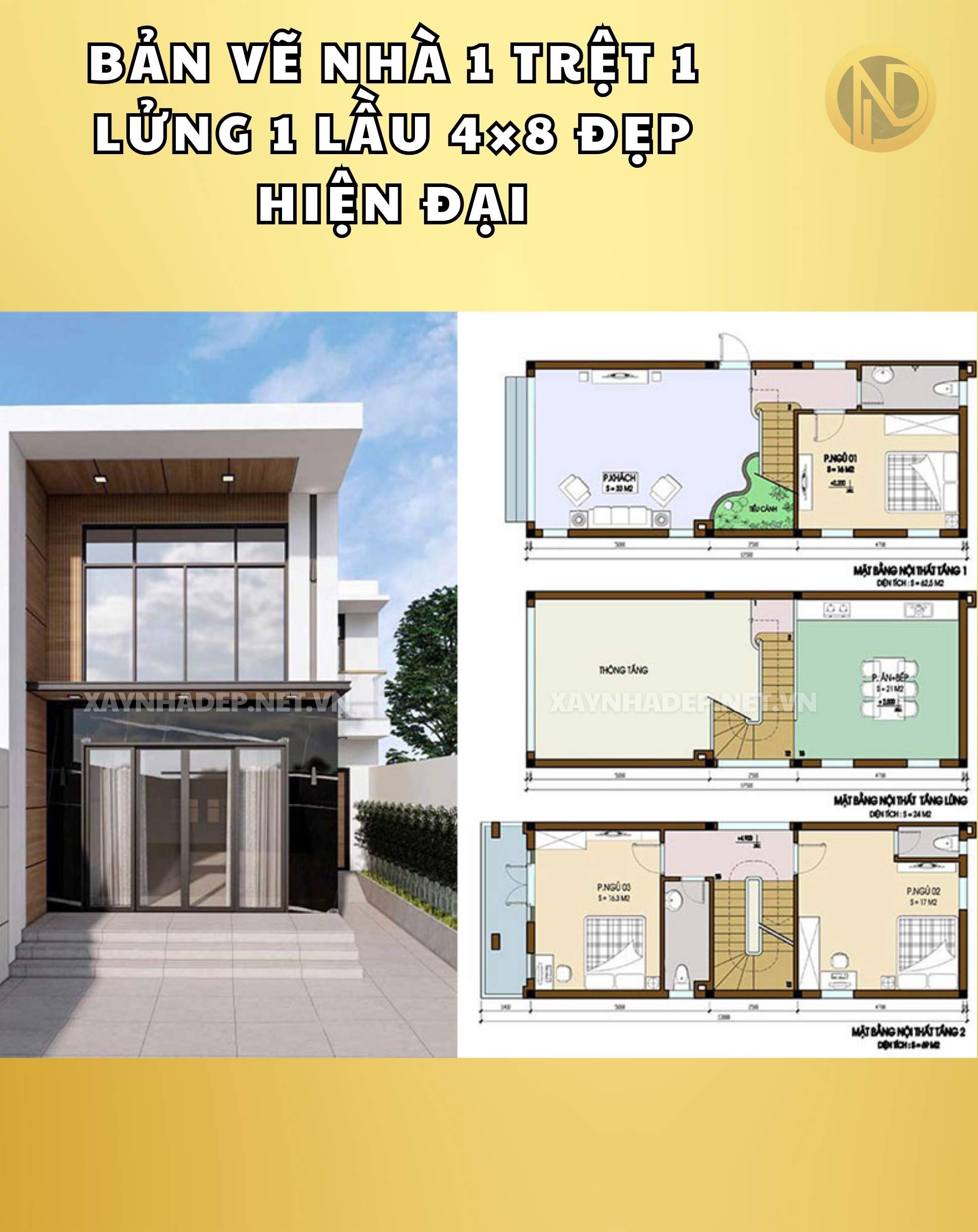 nhà 32m2 đẹp