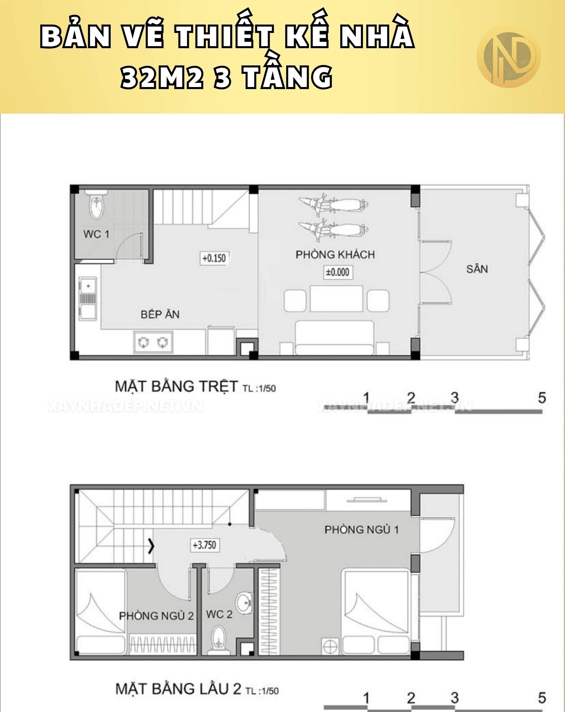 nhà 32m2 đẹp