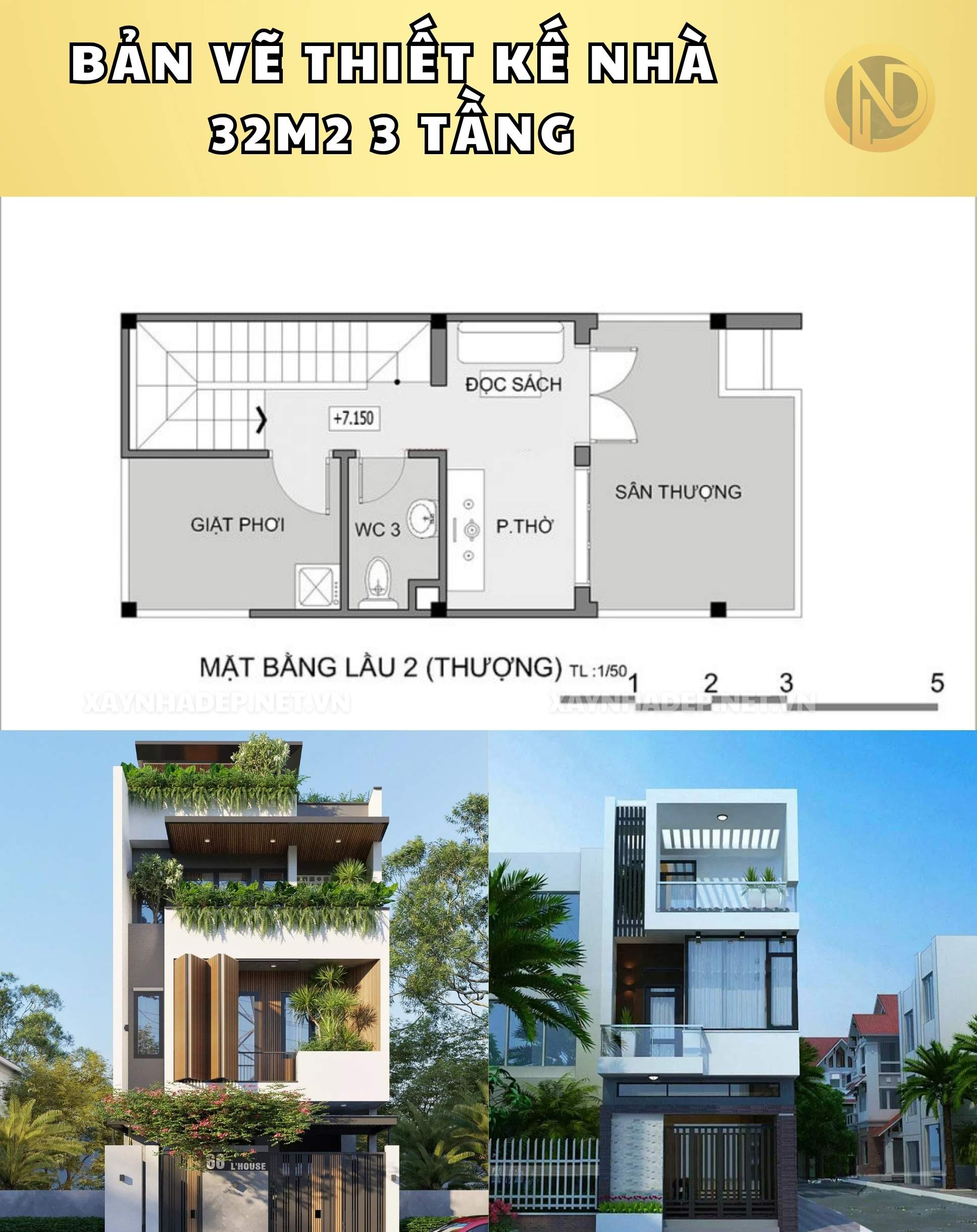 nhà 32m2 đẹp