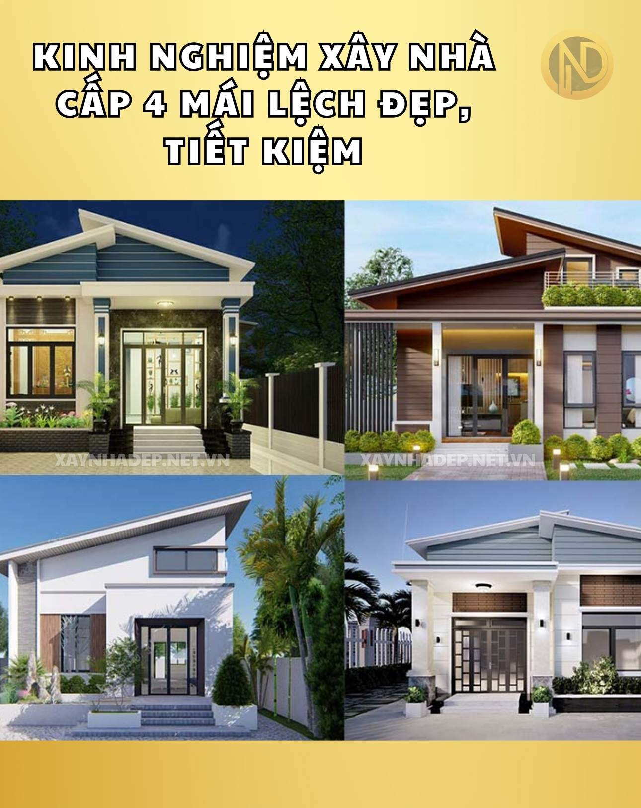 nhà cấp 4 hai mái